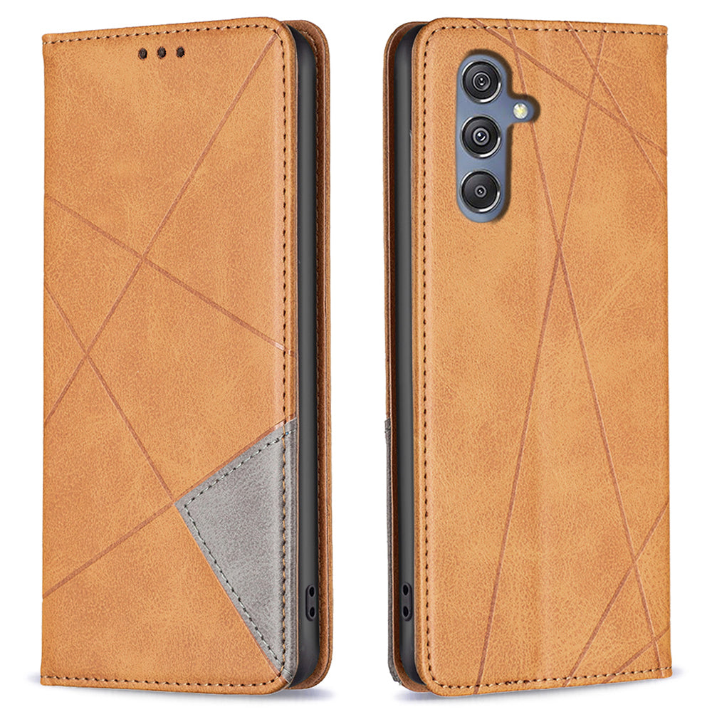 For Samsung Galaxy F34 5G M34 5G Stand Flip Cover PU Leather Imprinted Line Phone Case with Card Slots For Samsung Galaxy F34 5G M34 5G Stand Flip Cover PU Leather Imprinted Line Phone Case with Card Slots